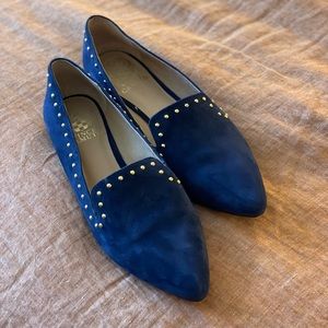 Vince Camuto Navy Suede Loafer - Womens Size 8 - New